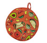Borsa per tortilla Booler Pouch: borsa isolata dal calore al gusto al microonde, tessuto isolato da 30,5 cm | Un utensile in borsa di tessuto che mantiene caldi omelette, tacos, pizza e pane