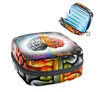 Borsa per tovaglioli igienici con cerniera, morbida borsa per assorbenti mestruali, borsa artistica Brain-2200 per assorbenti igienici, borsa porta tamponi