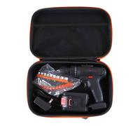 Borsa per trapano, antiurto, portatile, grande, organizer per attrezzi, per organizzare e trasportare cacciaviti, temperamatite, casa, viaggi, attività all'aperto, Lato rettangolare arancione 33 x