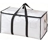 Borsa Per Trasloco Trasparente Impermeabile Cerniera E Manici Rinforzati | Extra Large, Pieghevole, Per Vestiti, Piumoni E Trapunte Borse Portaoggetti Per La Casa
