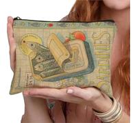 borsa per trucchi 2 pezzi Borsa for il trucco pieghevole e leggera Borsa for cosmetici con cerniera Borse da toilette casual for donne e amici uomo(Color4)