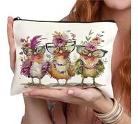 borsa per trucchi 2 pezzi Borsa for il trucco pieghevole e leggera Borsa for cosmetici con cerniera Borse da toilette casual for donne e amici uomo(Color5)