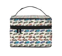 Borsa per trucchi a forma di treno, graziose borse per cosmetici da donna, borsa da toilette, grande borsa organizer da viaggio per il trucco