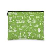 Borsa per trucchi a tema golf, borsa da viaggio per cosmetici da donna, organizer portatile con cerniera, borsa da toeletta regalo sportiva, accessorio stagionale per la festa del papà, Verde, 7x9