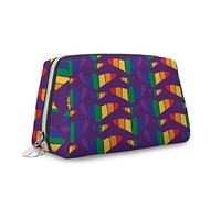 Borsa per trucchi a tema orgoglio, da donna, motivo cuori arcobaleno Love LGBT Modern, borsa cosmetica in pelle da viaggio custodia da viaggio impermeabile per trucco, multicolore, S, Multicolore 1,