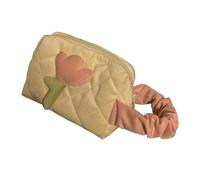 Borsa per trucchi a tulipano, organizer da viaggio per cosmetici con manico, borsa da toilette di grande capacità per donne, graziosa custodia per cosmetici e accessori con motivo a tulipani