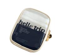 borsa per trucchi Borsa for il trucco portatile in PVC, borsa da viaggio for articoli da toeletta, borse for la conservazione del rossetto for donne, regalo for ragazze uomo(Blauw)