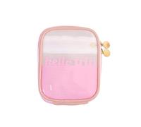 borsa per trucchi Borsa for il trucco portatile in PVC, borsa da viaggio for articoli da toeletta, borse for la conservazione del rossetto for donne, regalo for ragazze uomo(Roze)