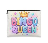 Borsa per trucchi colorata e giocosa, design reale, borsa da viaggio per donne, organizer portatile con cerniera, regalo divertente per ogni occasione, bianco, 7x9 Inch, Royal