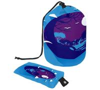 Borsa per trucchi con coulisse, a forma di barile, borsa per cosmetici da viaggio, borsa per il trucco, organizer pieghevole per articoli da toeletta per donne e ragazze, paesaggio palude, Multi,