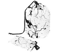 Borsa per trucchi con coulisse, a forma di barile, borsa per cosmetici da viaggio, borsa per il trucco, organizer pieghevole per articoli da toeletta per donne e ragazze, struttura a parete rotta,