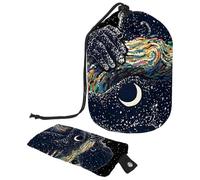 Borsa per trucchi con coulisse, a forma di barile, borsa per cosmetici da viaggio, borsa per il trucco, borsa pieghevole per articoli da toeletta, tasca portaoggetti per donne e ragazze, abbraccia i