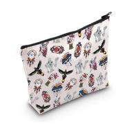 Borsa per trucchi con musica rock canadese Post Hardcore Fan Memorial Merch Borsa cosmetica Pop Punk Lyric Regalo per la sua migliore amica, Chiamalo Karma