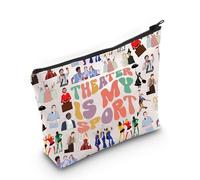 Borsa per trucchi con personaggio musicale Broadway con cerniera per gli amanti del teatro, Broadway Bag-py1, MB