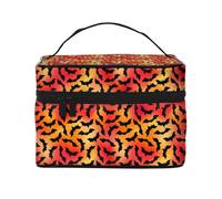 Borsa per trucchi con pipistrello nero volante, graziosa borsa per cosmetici da donna, borsa da toeletta, grande borsa organizer da viaggio per il trucco