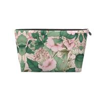 Borsa per trucchi con stampa di giglio nero, borsa per cosmetici da viaggio, organizer per il trucco, borsa impermeabile per donne e ragazze, Argento, Taglia unica, Beauty Case