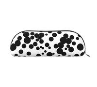 Borsa per trucchi con stampa floreale in bianco e nero con stampa floreale, borsa per cosmetici, borsa da viaggio per articoli da toeletta, Bianco & Nero Big Dot, Taglia unica