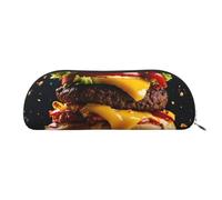 Borsa per trucchi con stampa fragola borsa per cosmetici borsa da viaggio borsa da toilette per ricevere borse per matite astuccio per matite, Fast Food, Taglia unica