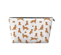 Borsa per trucchi con testa di cane Labrador Retriever, trousse da viaggio per articoli da toeletta da donna, borsa per il trucco in pelle, borsa per il trucco carina, Argento, Taglia unica