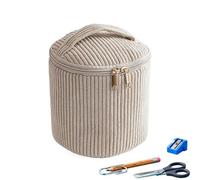Borsa per trucchi da donna, grande, design estetico con maniglia, spaziosa borsa per cosmetici, pratica conservazione per trucchi essenziali, con chiusura lampo, chiusura sicura, b, vedi descrizione