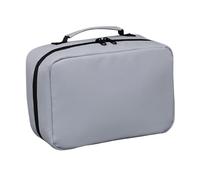 Borsa per trucchi da uomo, con separazione a umido e asciutto, borsa per il trucco da viaggio, per il viso, per la lozione, il sapone, la palestra, il dormitorio, il campeggio, grigio,