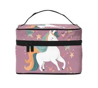 Borsa per trucchi da viaggio, grande, portatile, borsa organizer per cosmetici da donna, borsa da toilette botanica succulenta, Tu sei magico, Taglia unica, Astuccio per trucchi