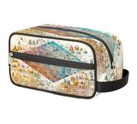 Borsa per trucchi da viaggio per chimica con tavola periodica per donne, uomini, bambini, ragazze, ragazzi, borsa per il lavaggio, trousse per articoli da toeletta, cosmetici, articoli da toeletta,