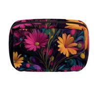 Borsa per trucchi da viaggio per donne, grande capacità organizer per trucco borsa ampia aperta, accessori per articoli da toeletta, pennelli per il giorno di San Patrizio, camion fattoria