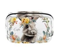 Borsa per trucchi da viaggio per donne, grande capacità organizer per trucco borsa ampia aperta, accessori per articoli da toeletta, pennelli per il giorno di San Patrizio, camion fattoria