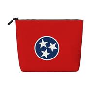 Borsa per trucchi in canapa con bandiera del Tennessee, impermeabile, per cosmetici da viaggio e per riporre tutti i giorni