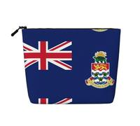 Borsa per trucchi in canapa con bandiera delle Isole Cayman, impermeabile, organizer per cosmetici per articoli da toeletta da viaggio e per riporre tutti i giorni