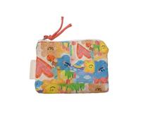 Borsa per trucchi in cotone trapuntato, portamonete, bella stampa, tasca da viaggio, adatta per varie occasioni, Arcobaleno