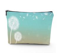 Borsa per trucchi in lino a tema circo, da donna, con personaggi del circo vintage, Acrobata, borsa da toilette da viaggio, impermeabile, borsa per il trucco per borsa, rosa, 17,8 x 22,9 cm, Verde