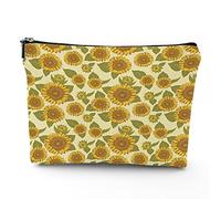 Borsa per trucchi in lino a tema circo, da donna, con personaggi del circo vintage, Acrobata, borsa da toilette da viaggio, impermeabile, borsa per il trucco per borsa, rosa, 17,8 x 22,9 cm, Verde