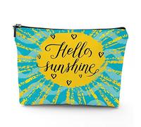 Borsa per trucchi in lino a tema circo, da donna, con personaggi del circo vintage, Acrobata, borsa da toilette da viaggio, impermeabile, borsa per il trucco per borsa, rosa, 17,8 x 22,9 cm, Blu