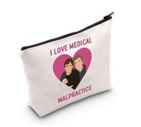 Borsa per trucchi medici ospedalieri TV Show I Love Medical Malpractice Cosmetic Bag Doctor Graduazione regalo per lei, Amo la negligenza medica