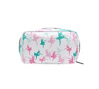 Borsa per trucchi per ballerine danzanti Borsa cosmetica per organizer portatile per custodia per trucchi da viaggio, regali, borsa da toilette per uso quotidiano per ragazze e donne