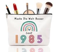 Borsa per trucchi per il 40° compleanno, per donna, per cosmetici, per ragazze, 40° compleanno, per donne, per cosmetici, per ragazze, perfetta per mamma, sorelle, collegio, Colori misti., alla moda