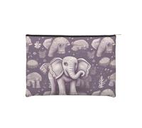 Borsa per trucchi, piccola borsa per cosmetici, borsa organizer da viaggio, borsa da toeletta, riutilizzabile, impermeabile, portatile, con cerniera, motivo elefante carino, Cartoon Cute Elephant,