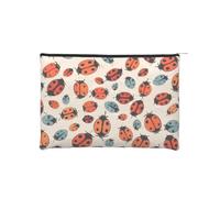 Borsa per trucchi, piccola borsa per cosmetici, borsa organizer da viaggio, borsa da toeletta, riutilizzabile, impermeabile, portatile, con cerniera, ananas, Motivo maculato infinito, Taglia unica
