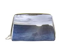 Borsa per trucchi portatile in pelle minimalista ed elegante, borsa per cosmetici stampata Grand Canyon per ragazze e donne - Taglia piccola