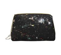 Borsa per trucchi portatile in pelle minimalista ed elegante, Borsa per cosmetici stampata La città sotto il cielo alto per ragazze e donne - Taglia piccola