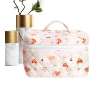 Borsa per trucchi trapuntata, borsa per cosmetici, borsa portatile per il trucco da donna, per tutti i giorni, palestra, pendolari, lavoro, viaggi all'aperto, viaggi zaino in spalla, vacanze e viaggi