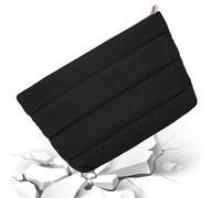 Borsa per trucchi trapuntata, in cotone trapuntato, borsa per trucchi alla moda, piccola borsa trapuntata per portafoglio, rossetto da viaggio, Nero, Refer to description, Unisex