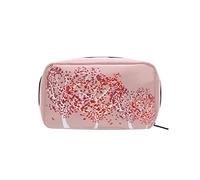 Borsa per trucco Albero dell'amore di San Valentino Organizzatore portatile Borsa cosmetica per custodia per trucchi da viaggio, regali, borsa da toilette per uso quotidiano per ragazze e donne