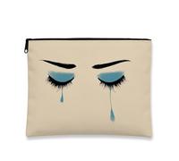 Borsa per trucco artistico, con occhi a goccia, borsa da viaggio per donne, piccola borsa portatile in tela con cerniera, regalo emotivo, borsa da toilette per la cura della pelle, uso quotidiano