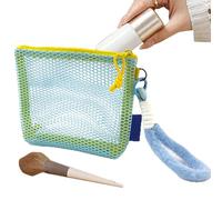 Borsa Per Trucco,Borsa Per Trucco Portatile - Leggera E Trasparente Mesh Per Trucco Per Crociera Università Viaggio Ospedale Aereo Hotel Weekend