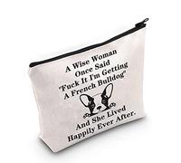 Borsa per Trucco Bulldog Francese - Regalo per Amanti del Cane - 'Una Donna Saggia Una Volta Ha Detto: Fuck It, I'm Getting a French Bulldog' - Borse per Cosmetici