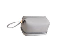 Borsa Per Trucco Capacità Organizzatori Da Toilette A Doppio Strato Organizzatori Colori Solidi Caschi Da Viaggio Lavaggio Cosmetico Doppio Strato La Toilette Viaggi
