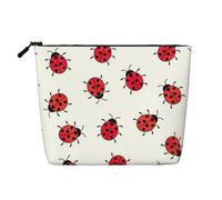 Borsa per trucco con motivo maculato infinito per uso quotidiano Borsa da toeletta da viaggio in canapa falsa organizzatore di grande capacità resistente all'acqua